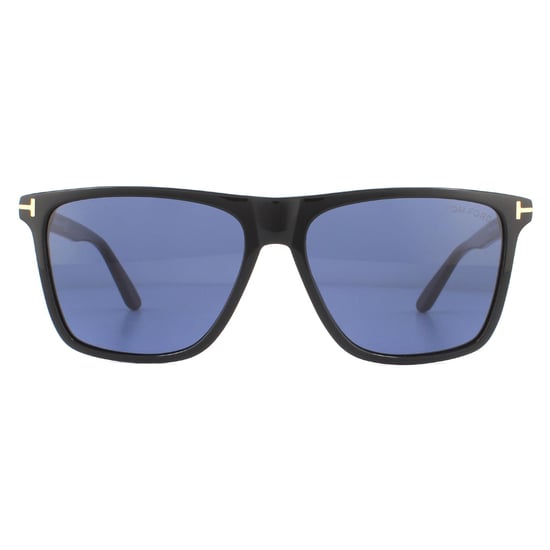 Gafas de sol Tom Ford Fletcher FT0832 01V Negro Brillante Azul - Image 1