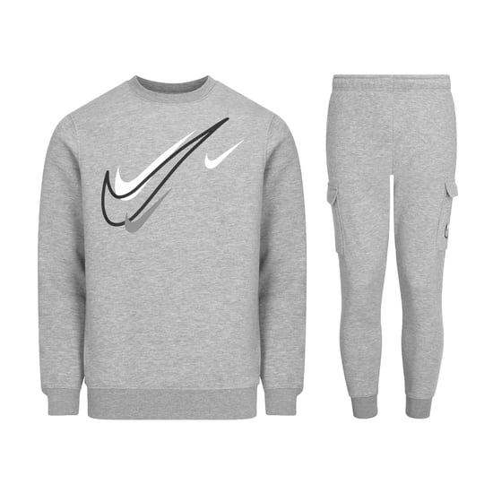 Nike Sportswear Men's Multi Swoosh Graphic Fleece Tracksuit Set, Grey