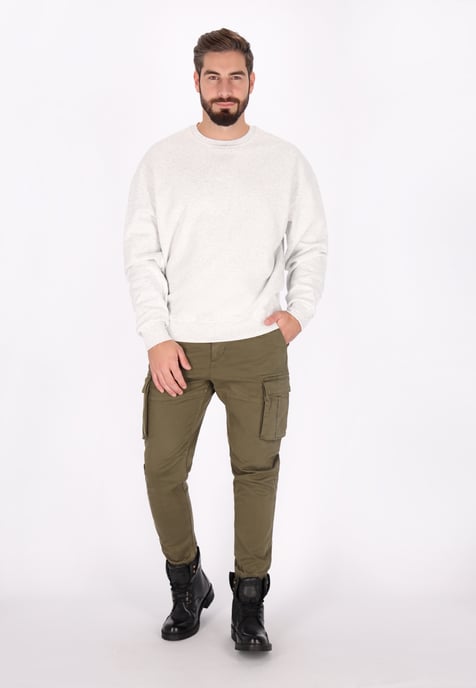 Dreimaster Sweatshirt Men wool white melange - Image 2