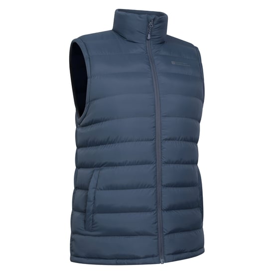 Mountain Warehouse Mens Seasons Faux Fur Lined Padded Gilet (Navy) - Image 3