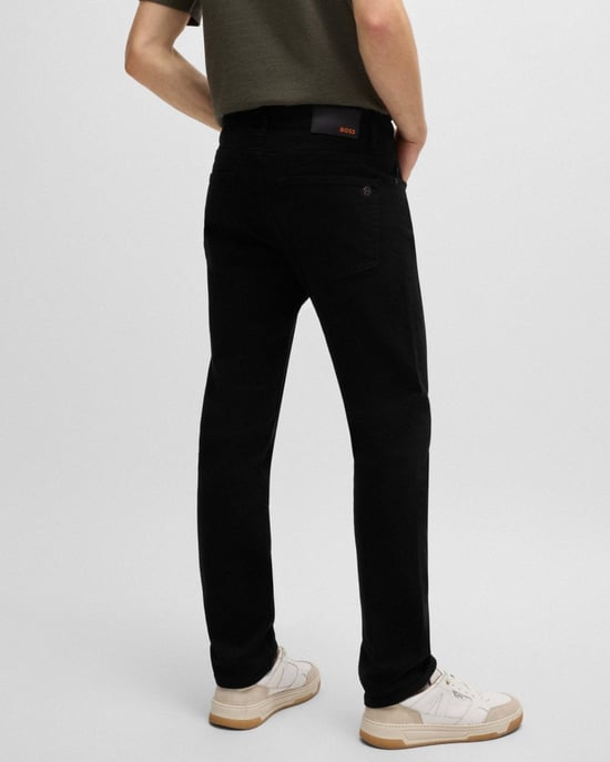 BOSS Orange Pantalones Jeans Negros Slim Fit Comfort-Stretch DELAWARE BO - Image 4