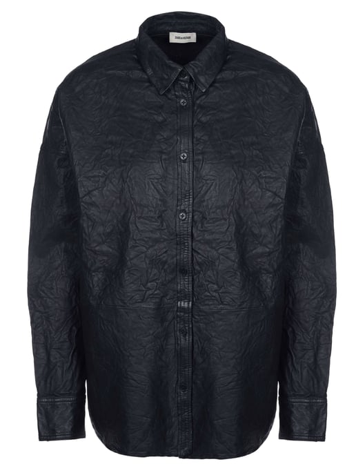 Blusa Zadig & Voltaire TAMARA CUIR FROISSE negro - Image 1