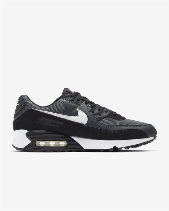 Nike Air Max 90 Trainers Dark Smoke Grey/Black/White