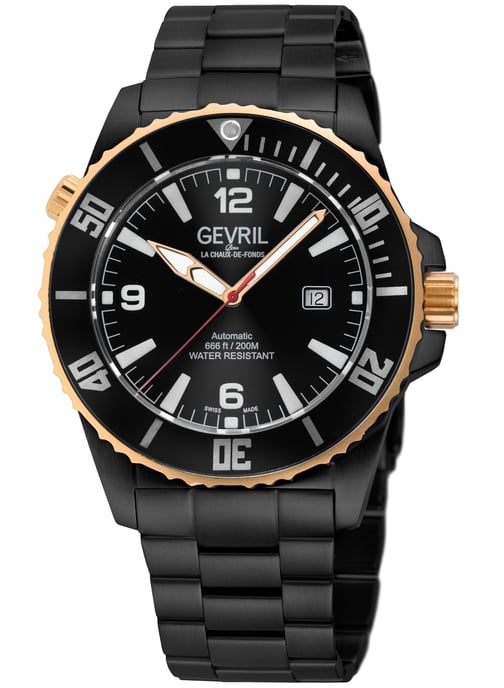 Gevril Canal Street 46604B Swiss Automatic Sellita SW200 Watch
