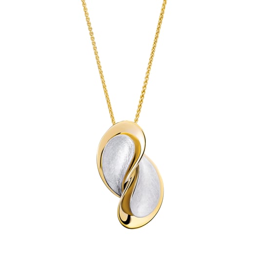 Orphelia 'Ameliana' Women's 925 Sterling Silver Chain with Pendant - Silver/Gold ZH-7508 - Image 1