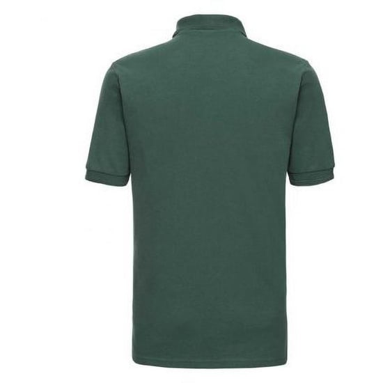 Russell Mens Ripple Collar & Cuff Short Sleeve Polo Shirt (Bottle Green) - Image 2