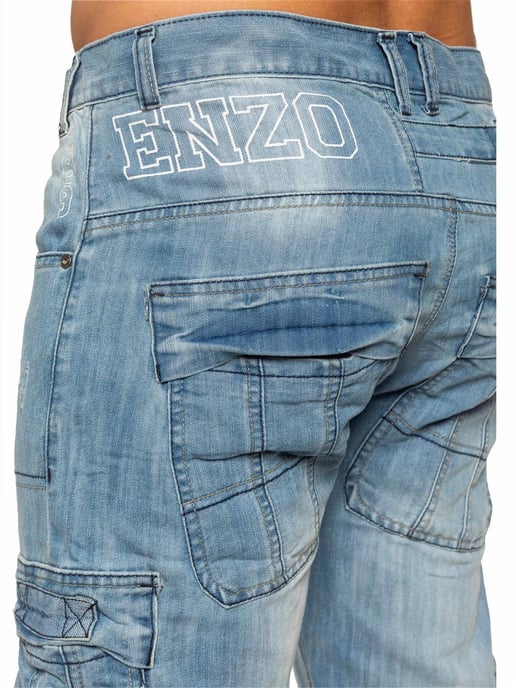 Enzo | Vaqueros de combate para hombre - Azul claro - Image 4