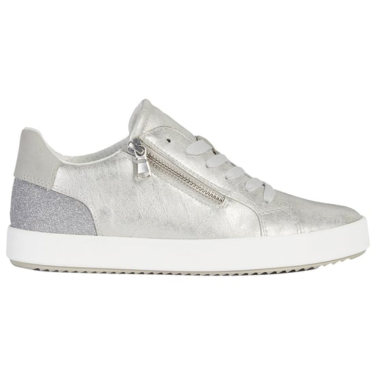 Geox D Blomiee A Synthetic Polyurethane Women's Silver Trainers - Image 5