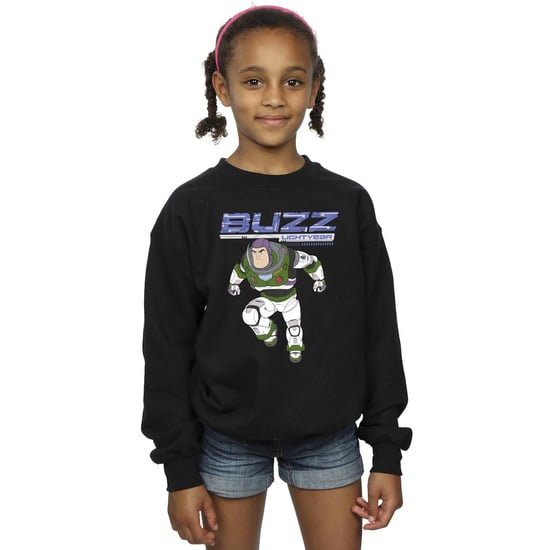 Disney Girls Lightyear Buzz Jump To Action Sweatshirt (Black)
