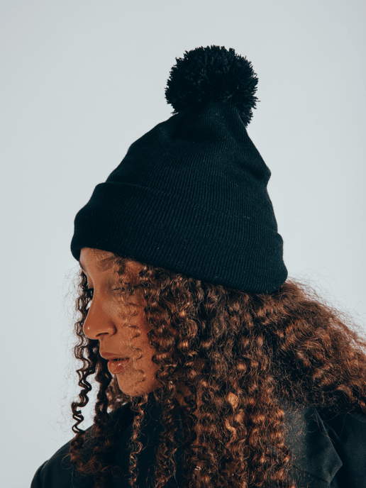 Pom Pom Knitted Beanie - Image 1