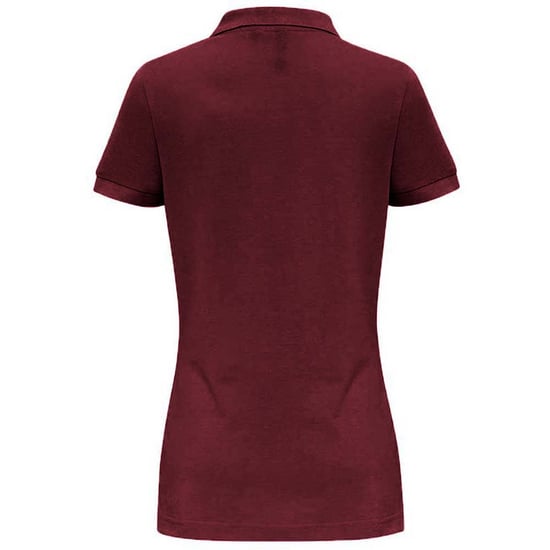 Asquith & Fox Womens/Ladies Plain Short Sleeve Polo Shirt (Burgundy) - Image 2