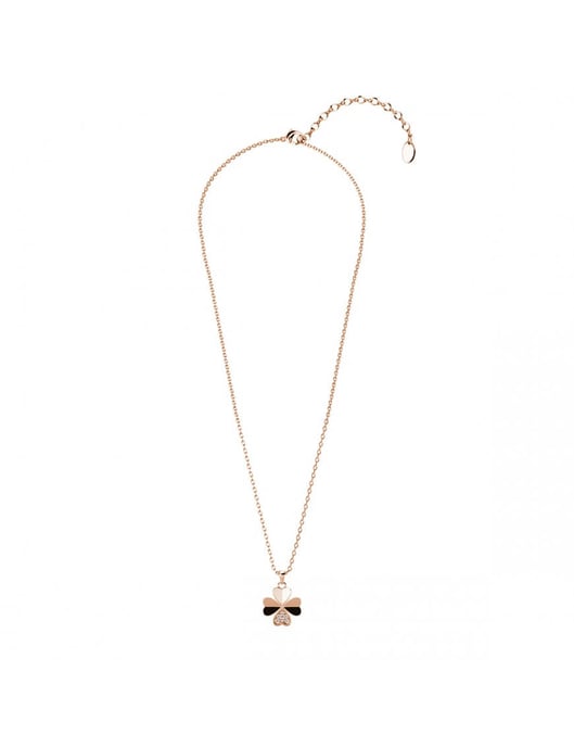 Colgantes de pétalos de trébol - Oro rosa y cristal - Image 5