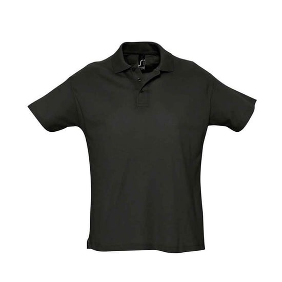 SOLS Mens Summer II Polo Shirt (Black) - Image 1