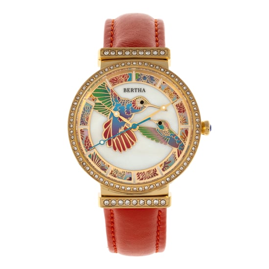 Reloj de Pulsera de Cuero con Madreperla Bertha Emily - Image 1