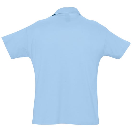 SOLS Mens Summer II Pique Short Sleeve Polo Shirt (Sky Blue) - Image 2