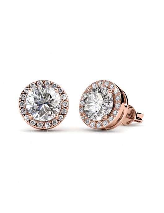 Pendientes Sophia - Oro rosa y Cristal - Image 1