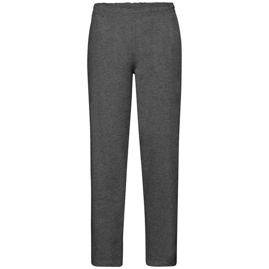 Fruit of the Loom Unisex Adult Classic Heather Open Hem Jogging Bottoms (Dark Heather) - Image 1