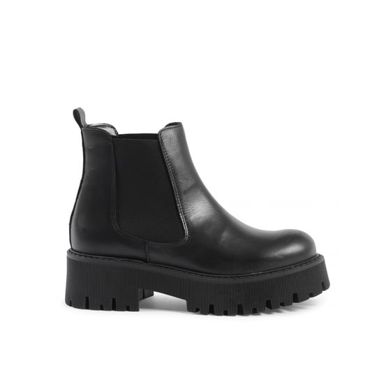 19V69 Italia Womens Short Boot Black 600-V VITELLO NERO