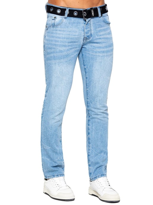 Vaqueros rectos Enzo para hombre - Azul claro - Image 2