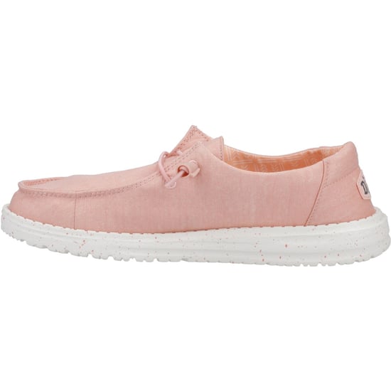 HEYDUDE Wendy Canvas 100% Cotton Women's Pink Loafers - Image 4