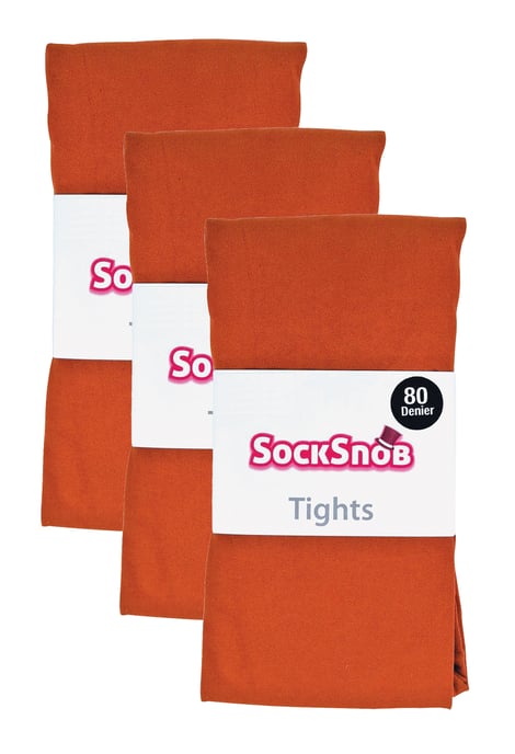 Paquete de 3 pares de medias opacas de colores de 80 deniers para mujer - Potters Clay - Image 2