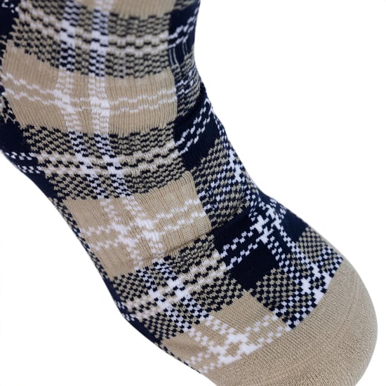 Trespass Unisex Adult Fergus Checked Socks (Soft Stone) - Image 4