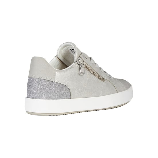 Geox D Blomiee A Synthetic Polyurethane Women's Silver Trainers - Image 2