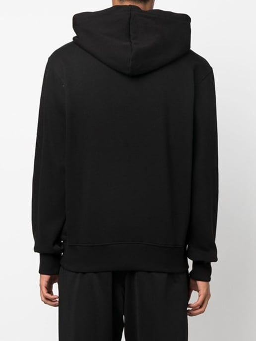 Sudadera con capucha de algodón negro con detalles del logo de Versace Jeans - Image 2