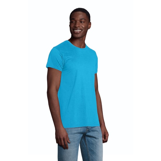 SOLS Mens Pioneer Organic Cotton T-Shirt (Aqua) - Image 3