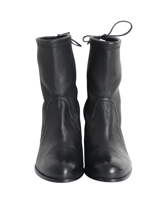 Stuart Weitzman Shorty Ankle Boots in Black Leather - Image 2