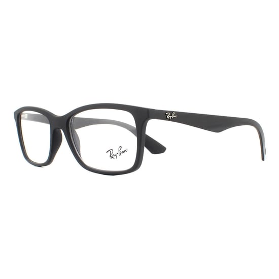 Montura de gafas unisex rectangulares de Ray-Ban en negro mate para mujer - Image 2