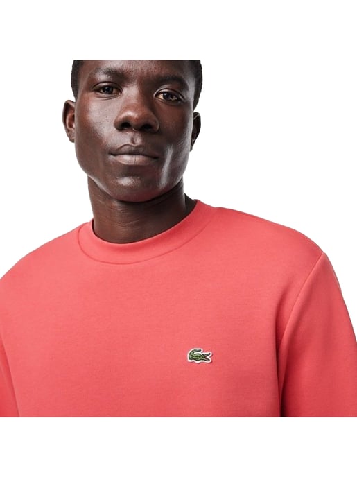 Men's Lacoste Brushed Fleece Sweatshirt in Red - Image 2