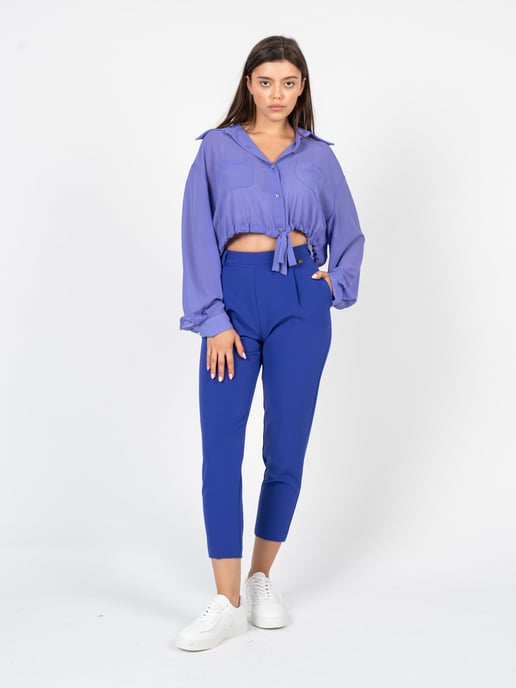 Rebel Queen by Liu Jo Pantalones Carota de mujer azul - Image 2
