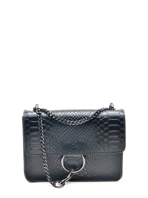 Carla Ferreri SS22 CF 8110 Black Leather Bag - Image 1