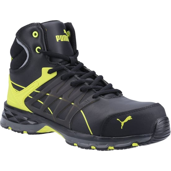 Puma Safety Velocity 2.0 MID S3 Leather Yellow Safety Boots - Image 1