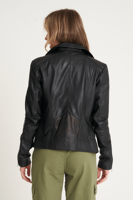 Barneys Originals Tall Belina Leather Biker Jacket