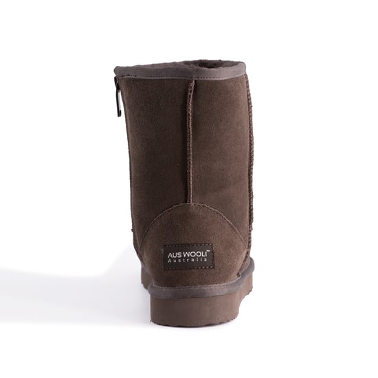 Aus Wooli "Bronte" Australia Mid Calf Zip, Chocolate