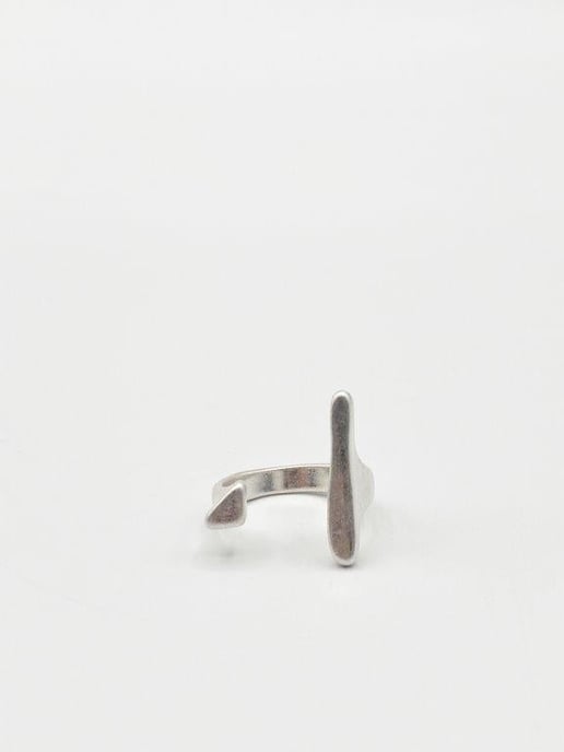 Geometric Shape Ring in Silver