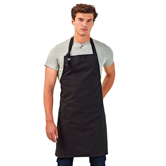 Premier Unisex Calibre Heavy Cotton Canvas Bib Apron (Pack of 2) (Black)