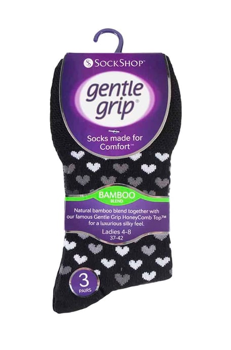 Tienda de Calcetines Gentle Grip - 6 Pares de Calcetines de Bambú No Elásticos para Mujer - SOLRM32 - Image 2