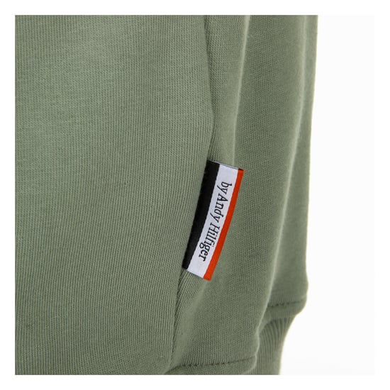 Andrew Charles Mens Hoodie with Zip Long Sleeves Round Neck Green FELA