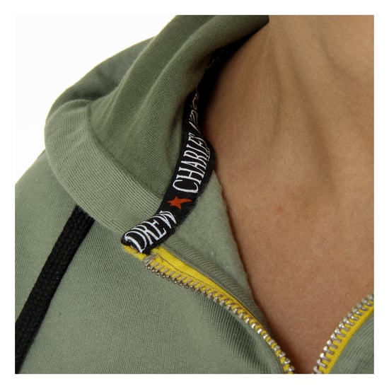 Andrew Charles Mens Hoodie with Zip Long Sleeves Round Neck Green FELA