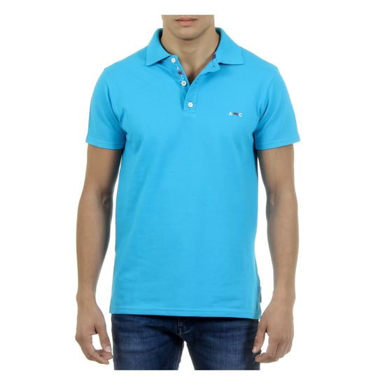 Andrew Charles Mens Polo Short Sleeves Light Blue SEFU