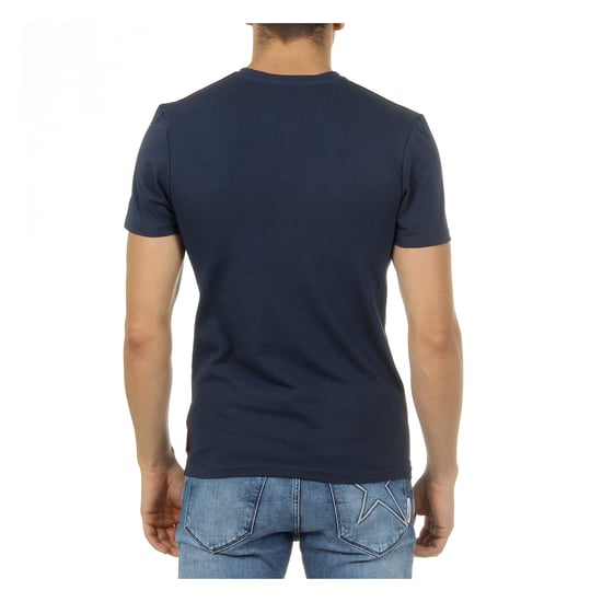 Andrew Charles Mens T-Shirt Short Sleeves V-Neck Blue KENAN