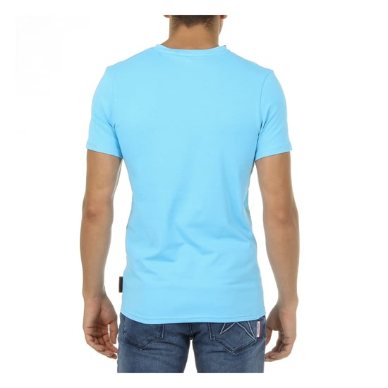 Andrew Charles Mens T-Shirt Short Sleeves V-Neck Light Blue KENAN