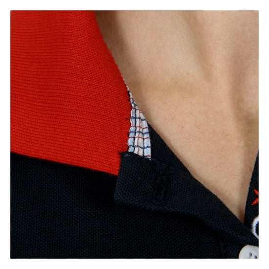 Andrew Charles Womens Polo Short Sleeves Dark Blue NIA