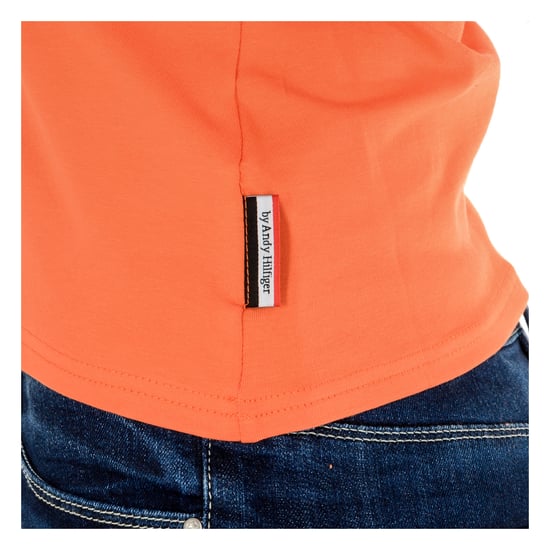 Andrew Charles Womens T-Shirt Short Sleeves Round Neck Orange TARANA
