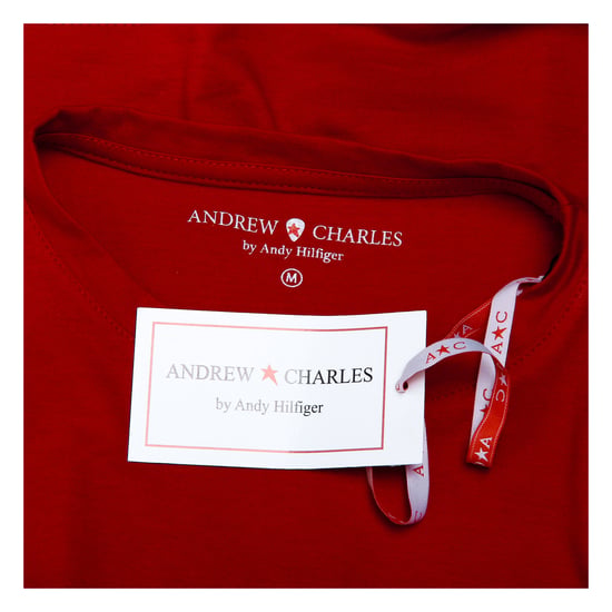 Andrew Charles Womens T-Shirt Short Sleeves Round Neck Red TARANA