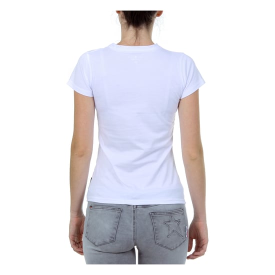 Andrew Charles Womens T-Shirt Short Sleeves Round Neck White TARANA