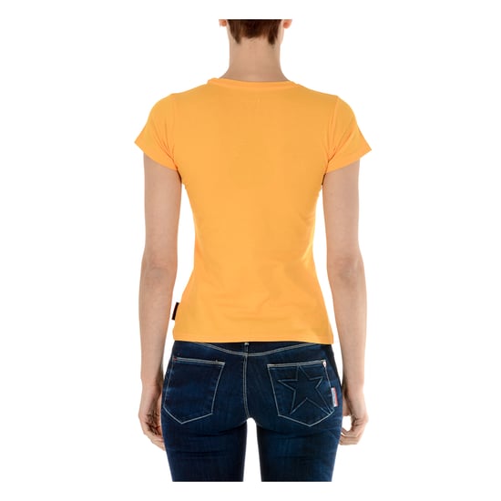 Andrew Charles Womens T-Shirt Short Sleeves Round Neck Yellow TARANA